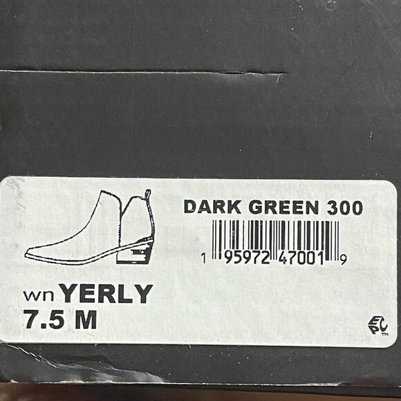 NINE WEST FOOTWEAR Women's Yerly Ankle Boot dark green size 7,5M - Picture 3 of 4
